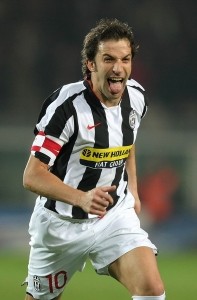 Del Piero's 'tongue-out' celebration, Ã  la Michael Jordan