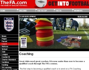 TheFA.com - Coaching webpage
