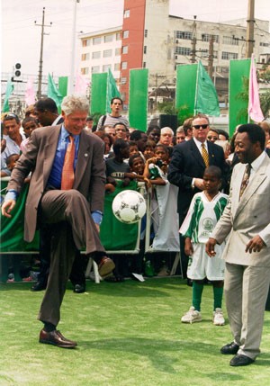 President Bill Clinton and Pele