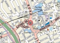 Map of Ilford