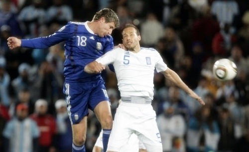 Martin Palermo in action against Greece from Polokwane