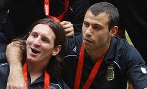 Lionel Messi and Javier Mascherano