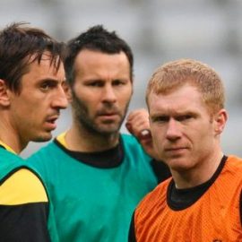 Paul Scholes Ryan Giggs and Gary Neville