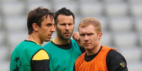 Paul Scholes Ryan Giggs and Gary Neville