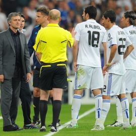Real Madrid's Portuguese coach Jose Mour