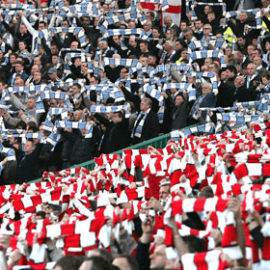 Manchester City and Manchester United fans