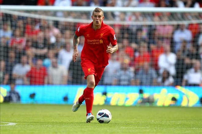 Agger playing for Liverpool in 2013 (Action Images/ Carl Recine)