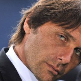 Antonio Conte reacts after the Cup of Italy Juventus vs Napoli at the Olympic Stadium-1202143