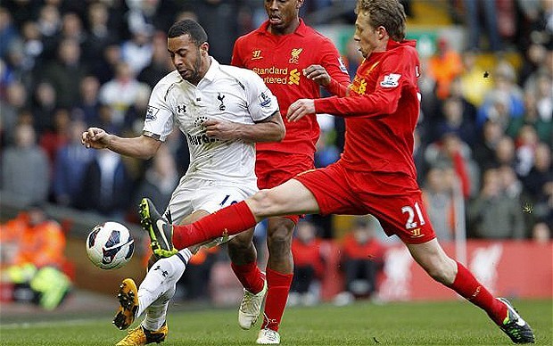 Mousa Dembele and Lucas Leiva