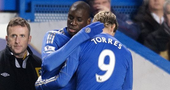 Demba Ba and Fernando Torres
