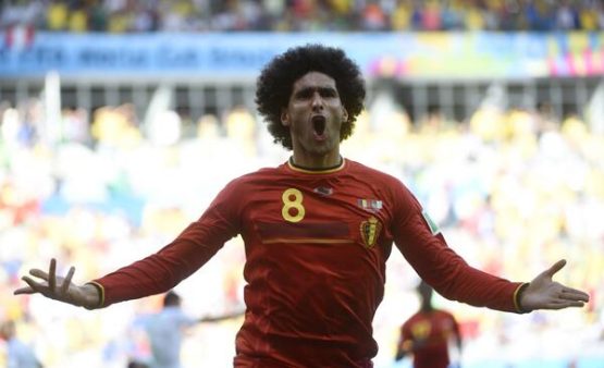 Fellaini scored for Belgium during the international break