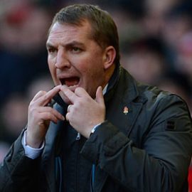 Brendan Rodgers watches Liverpool