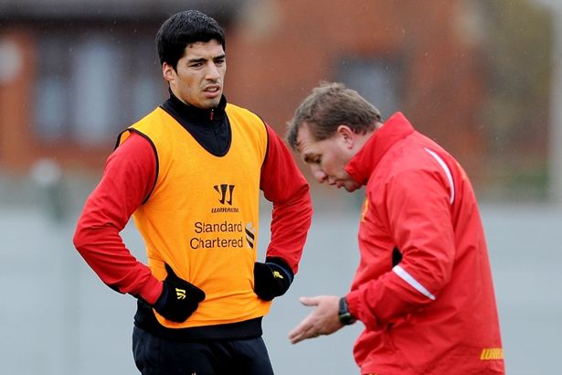 Luis Suarez and Brendan Rodgers