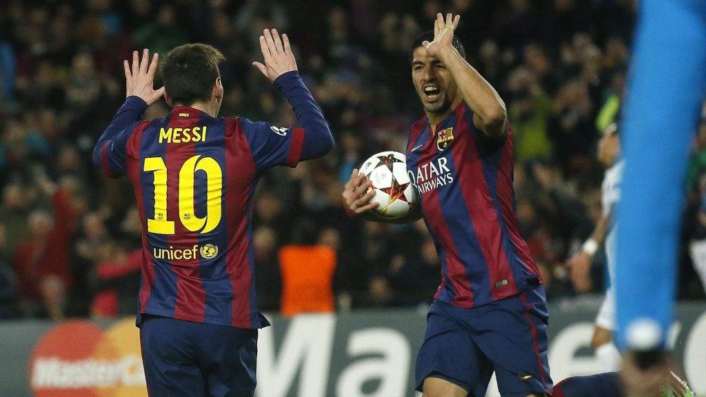 Lionel Messi and Luis Suarez