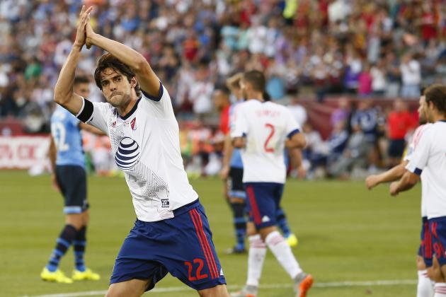 Kaka Celebrates at 2015 All-Star Game