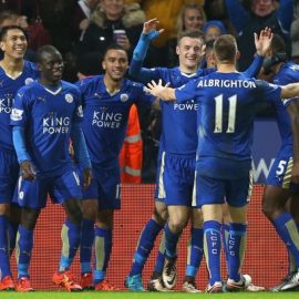 Leicester City celebrations