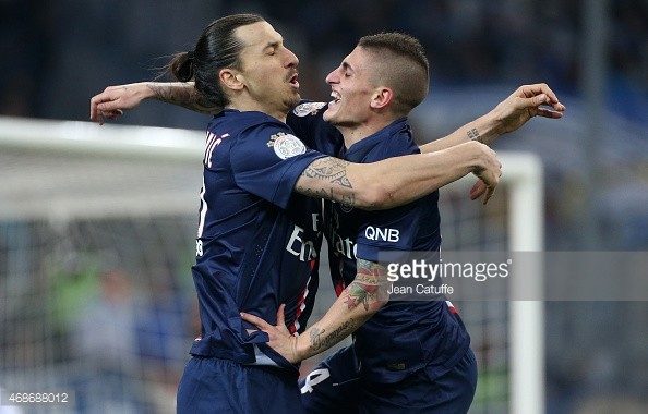 Zlatan Ibrahimovic and Marco Verratti