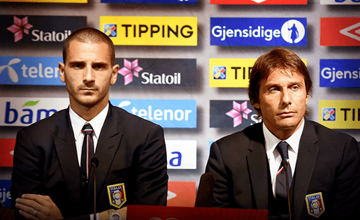 Antonio Conte and Leonardo Bonucci