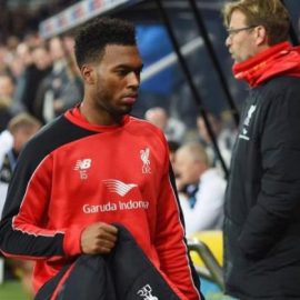 Daniel Sturridge and Jurgen Klopp