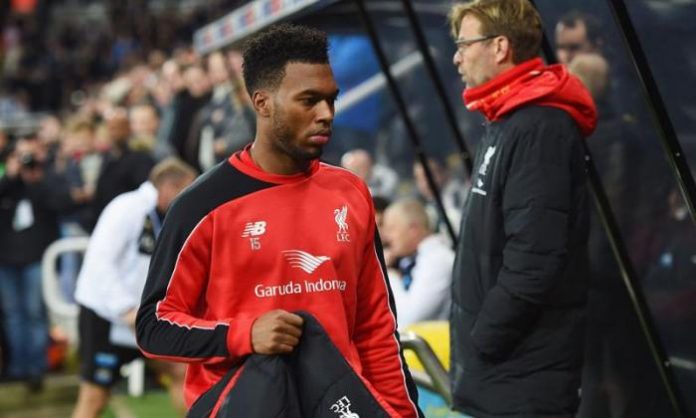Daniel Sturridge and Jurgen Klopp