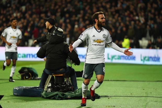 Juan Mata Goal Celebration vs West Ham