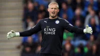Behind a depleted back-line,Leicester's Danish GK, Kasper Schmeichel, has conceded 33 goals in 18 EPL games to date Behind a depleted back-line,Leicester's Danish GK, Kasper Schmeichel, has conceded 33 goals in 18 EPL games to date