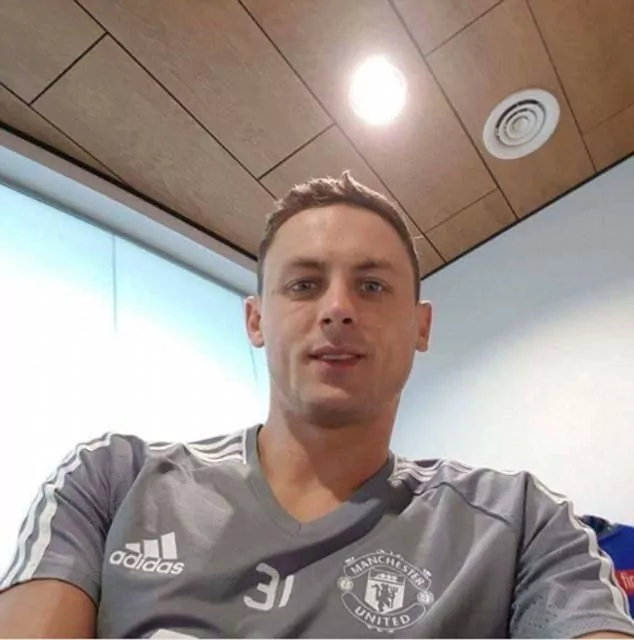 Nemanja Matic pictured in Manchester United training kit