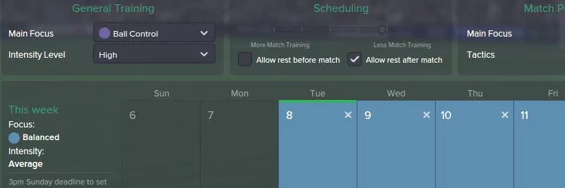 Football Manager: Pre-season training guide