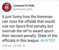 Liverpool 2-2 Tottenham: Officials under the spotlight