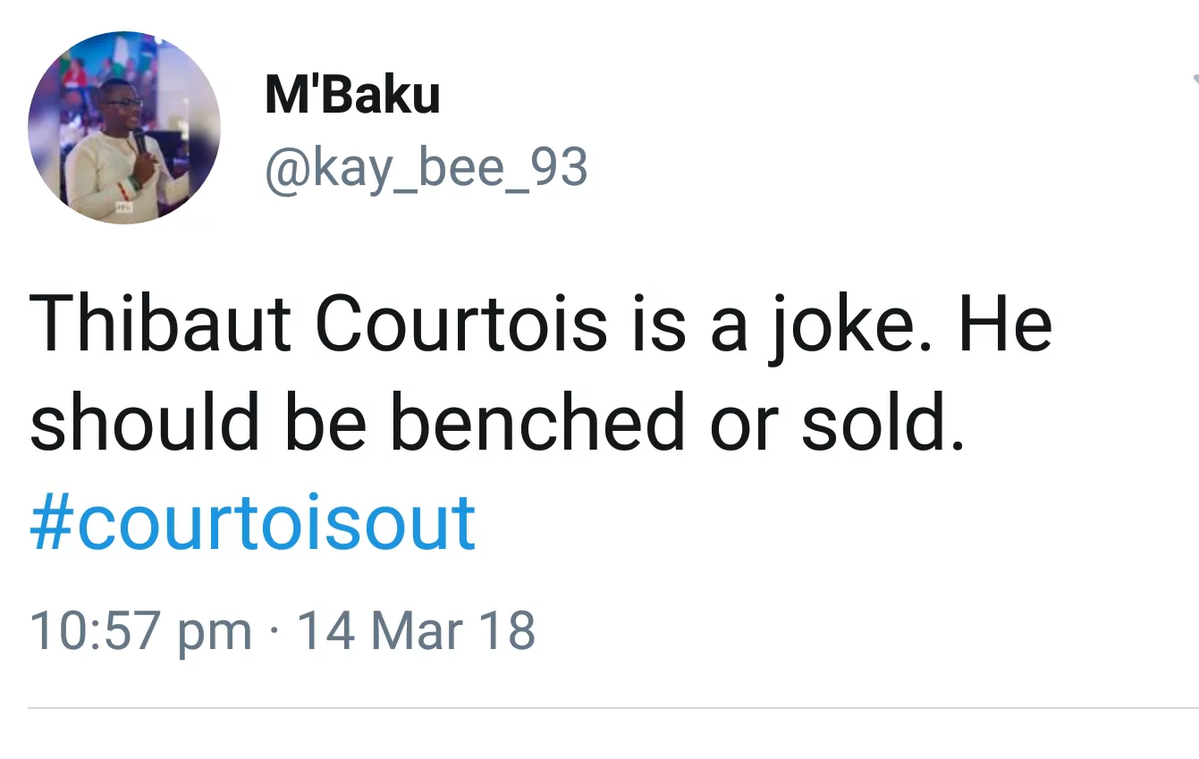 Chelsea fans reaction: Unforgiving response to Thibaut Courtois errors