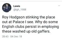 Pressure mounting on Crystal Palace boss Roy Hodgson