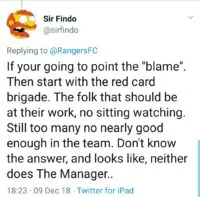 Rangers fans react to draw against 10-man Dundee