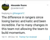 Rangers fans react to draw against 10-man Dundee