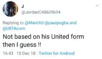 Manchester United fans react to Paul Pogba's UEFA team of the year nomination