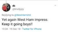West Ham fans react to win at Fulham