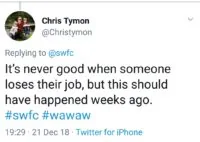 Wednesday fans react to managerial change