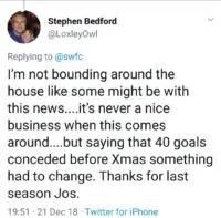 Wednesday fans react to managerial change