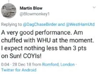 West Ham fans reaction - Hammers defy injury problems