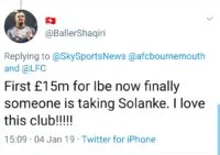 Fans react as Liverpool striker completes move to Bournemouth