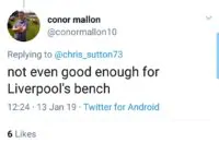 Fans react to Chris Sutton tweet about Liverpool interest in James Forrest