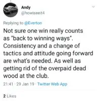 Everton fans react to a welcome victory