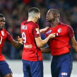 joie Adama Soumaoro (Lille) / Yassine Benzia (Lille) et equipe