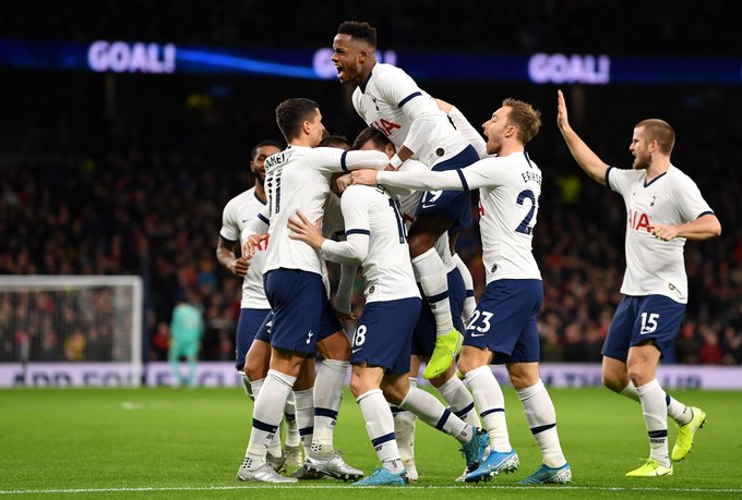 Tottenham celebrate