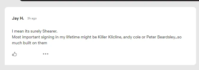 Newcastle fans pick their best ever signing