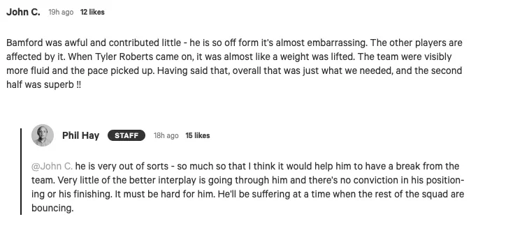 Phil Hay delivers verdict on Leeds United striker Patrick Bamford