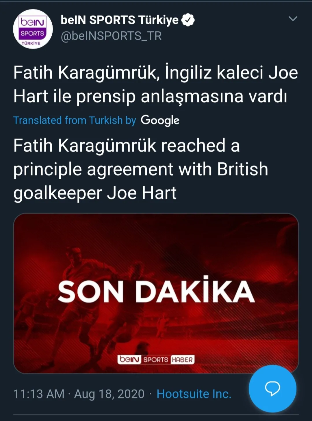 Report: Joe Hart has agreed to join Fatih Karagumruk despite allegedly close to Tottenham Hotspur move