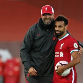 Liverpool Boss Jurgen Klopp And Mohamed Salah