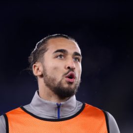 Dominic Calvert-Lewin Looks on in the Premier League