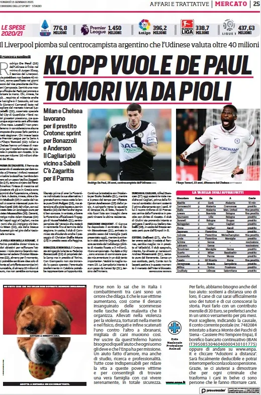 Liverpool linked with a move for Rodrigo de Paul