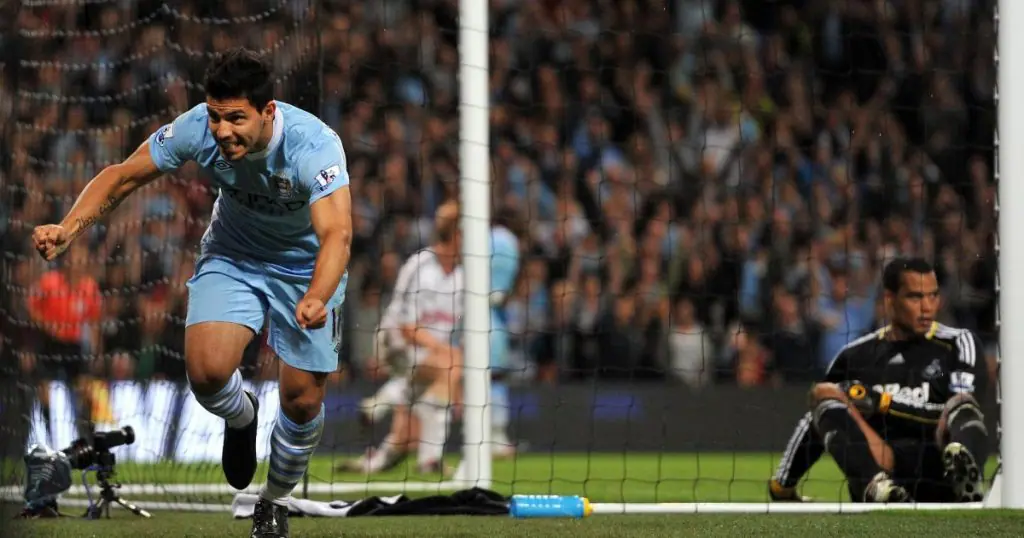 Sergio Aguero Manchester City debut Swansea City Sergio Aguero Manchester City debut Swansea City